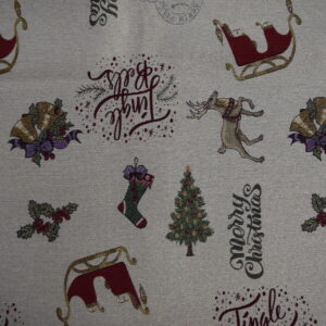 TEJIDO GOBELINO NAVIDAD SERIE RUDOLF LUREX